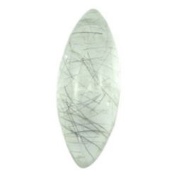 54,50 Cts  Quartzo Grafitado Navete 43x16,8 Mm Cabochão