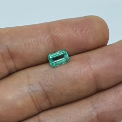 1,65 Cts Esmeralda Lapidada Retangular 8,7x6 mm