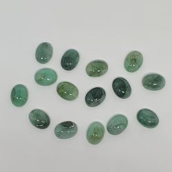 15 Peças Esmeralda Biriba Cabochão Oval 8x6 mm