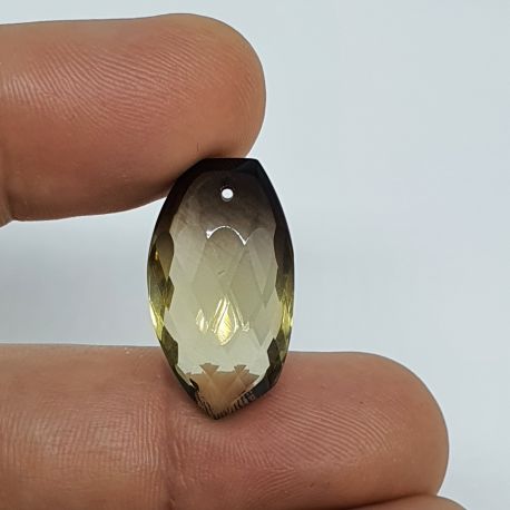 20,59 Cts Green Gold Bicolor Lapidação Especial com Furo