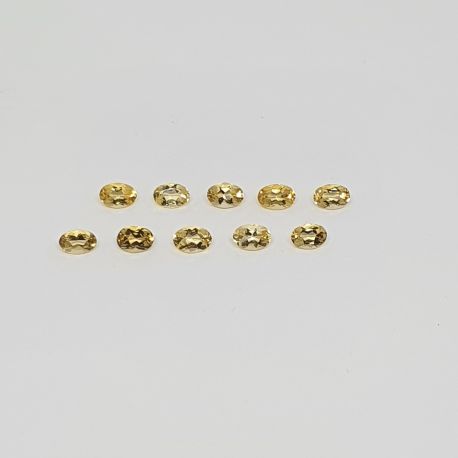 10 Peças Citrino Lapidação Oval 6x4 mm