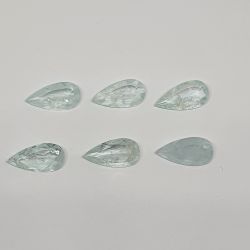 Lote Agua Marinha Facetada Gota 20x10 mm 33,59 Ct