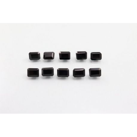 Turmalina Negra Retangular 7x5 Mm Kit 10 Peças